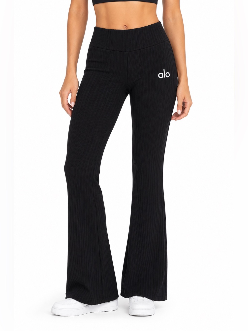Alo Yoga Flare Leggings Ribbed Size M